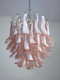 Mid-Century Murano Chandelier | Punto di Luce |  41 Pink Petal Glass