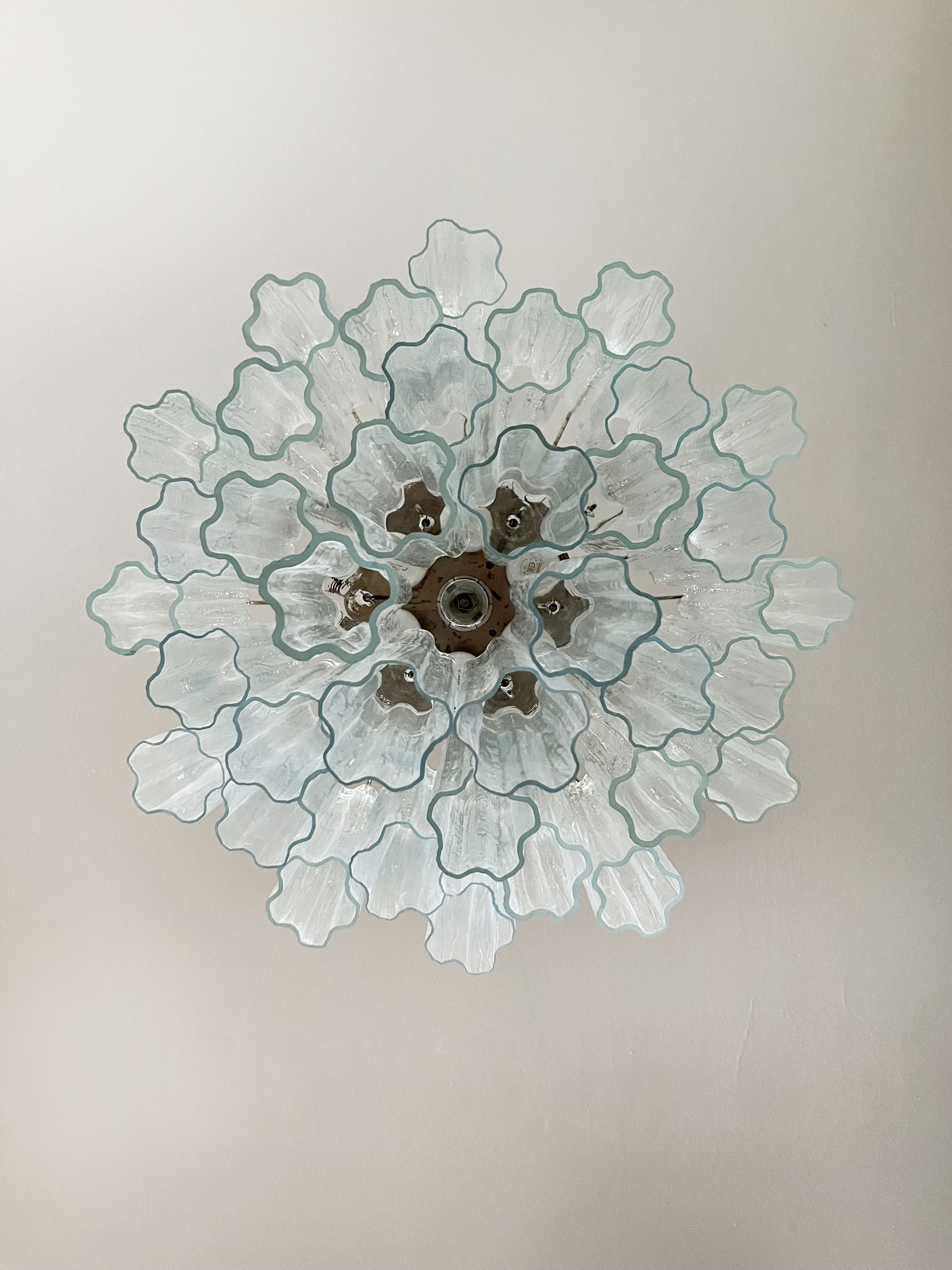 Mid-Century Murano Chandelier | Punto di Luce |  36 Clear Glass Tubes