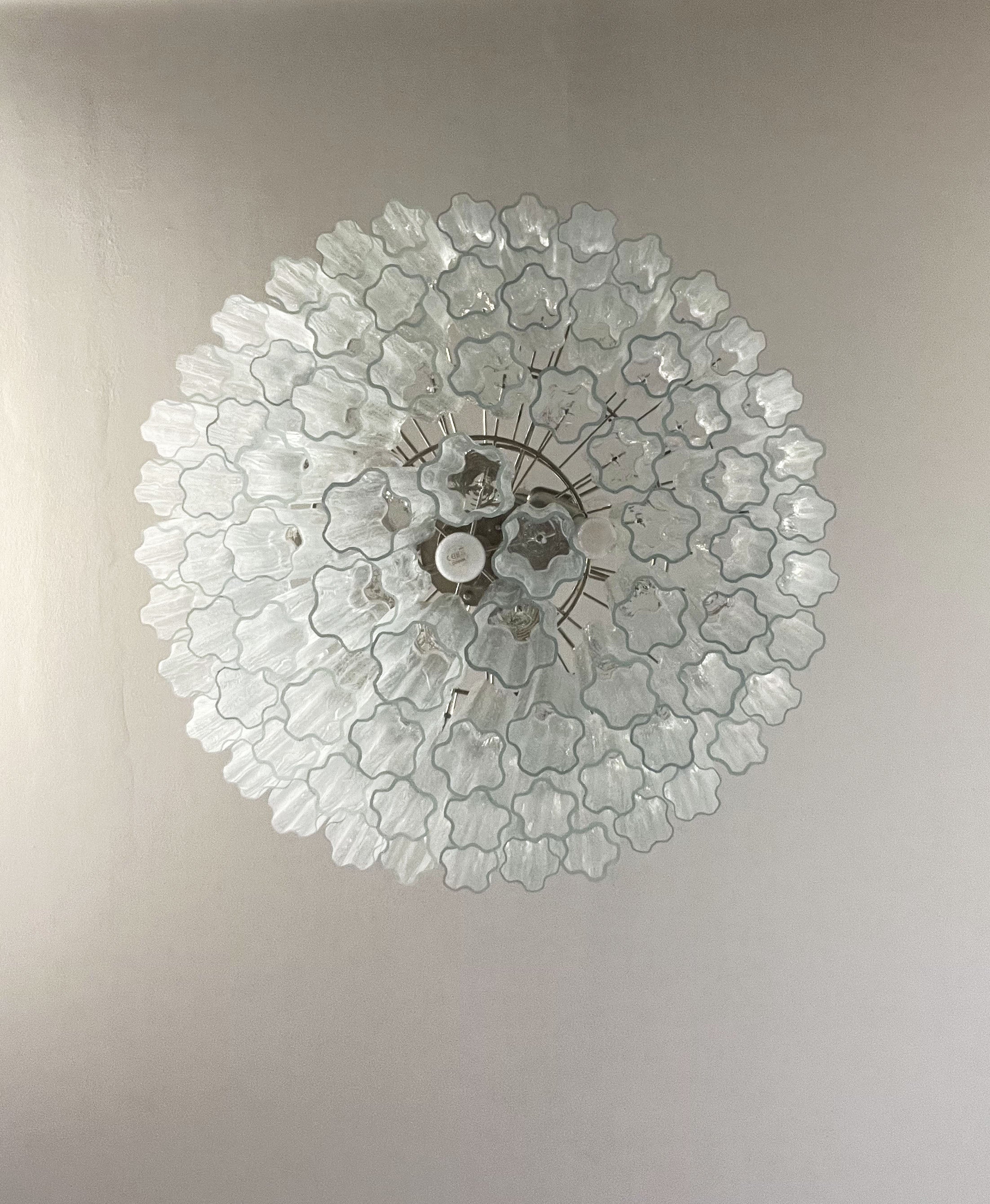 Mid-Century Murano Chandelier | Punto di Luce |  78 Clear Glass Tubes