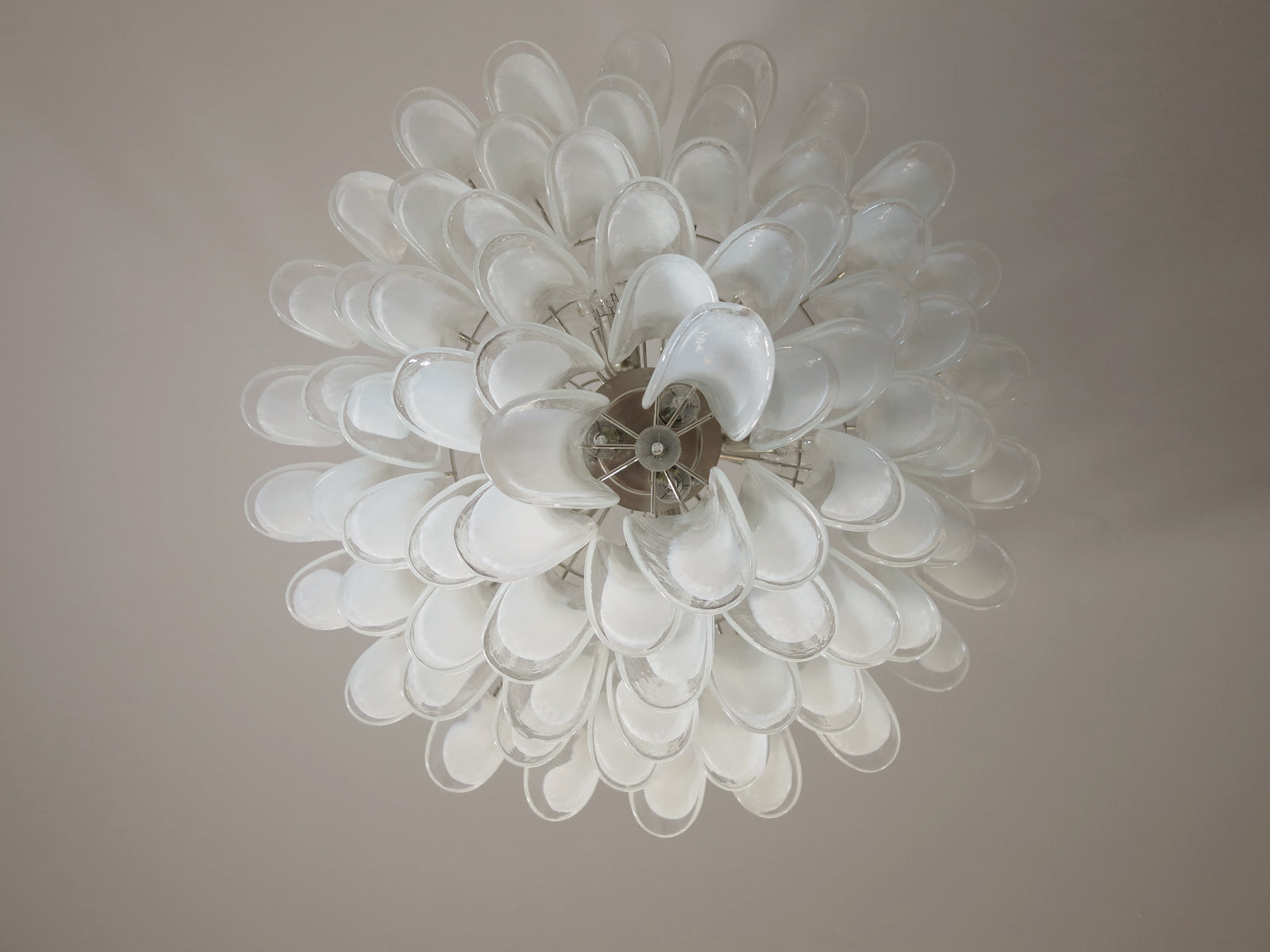 Mid-Century Murano Chandelier | Punto di Luce |  85 Clear Petal Glass