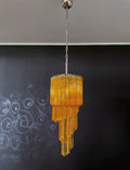 Mid-Century Murano Chandelier | Punto di Luce |  54 Yellow Prism Glasses