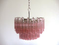 Mid-Century Murano Chandelier | Punto di Luce |  107 Pink Prism Glass