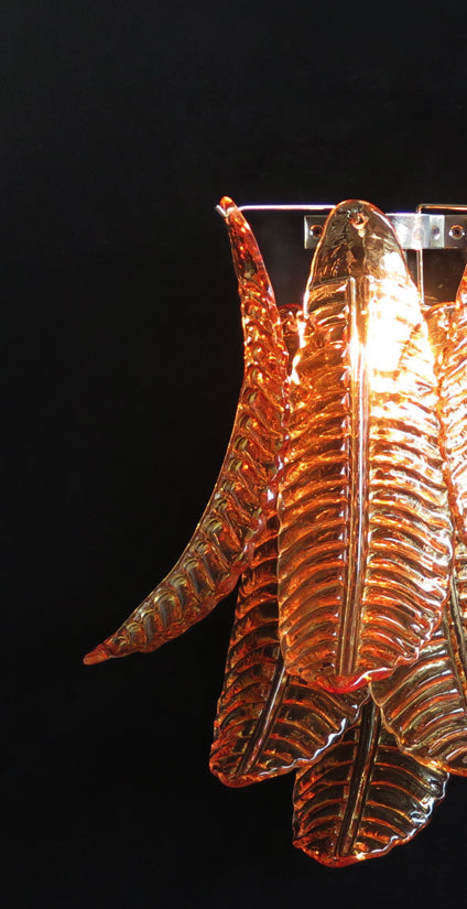 Mid-Century Murano Wall Lamp | Punto di Luce |  6 Yellow Felciglass | Punto di Luce |  1 Pair