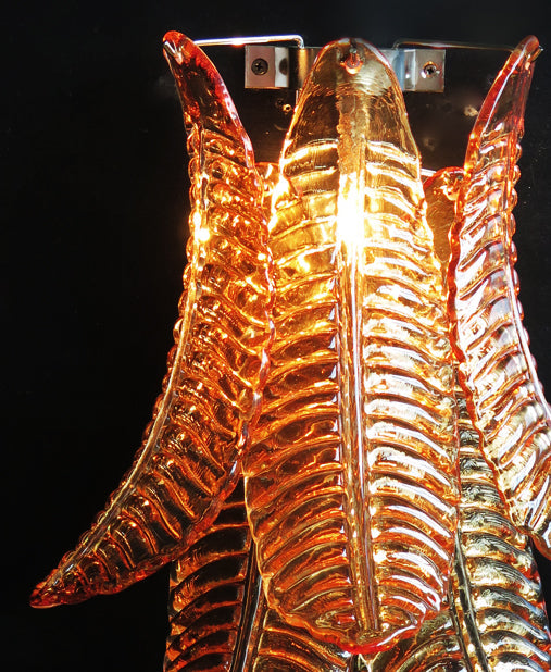 Mid-Century Murano Wall Lamp | Punto di Luce |  6 Yellow Felciglass | Punto di Luce |  1 Pair