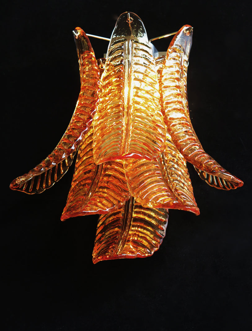 Mid-Century Murano Wall Lamp | Punto di Luce |  6 Yellow Felciglass | Punto di Luce |  1 Pair