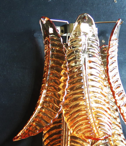 Mid-Century Murano Wall Lamp | Punto di Luce |  6 Yellow Felciglass | Punto di Luce |  1 Pair