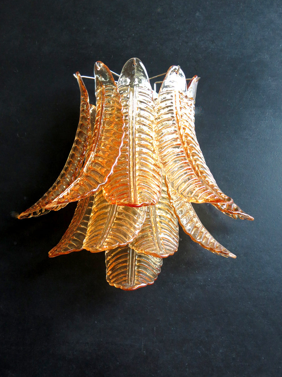 Mid-Century Murano Wall Lamp | Punto di Luce |  10 Yellow Felciglass | Punto di Luce |  1 Pair