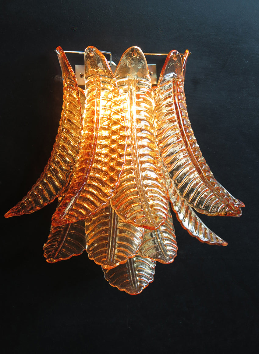 Mid-Century Murano Wall Lamp | Punto di Luce |  10 Yellow Felciglass | Punto di Luce |  1 Pair