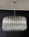 Mid-Century Murano Chandelier | Punto di Luce |  265 Clear Prism Glass