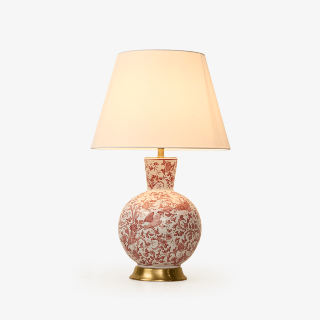 Lampă de masă ceramică cu flori Coral Bird