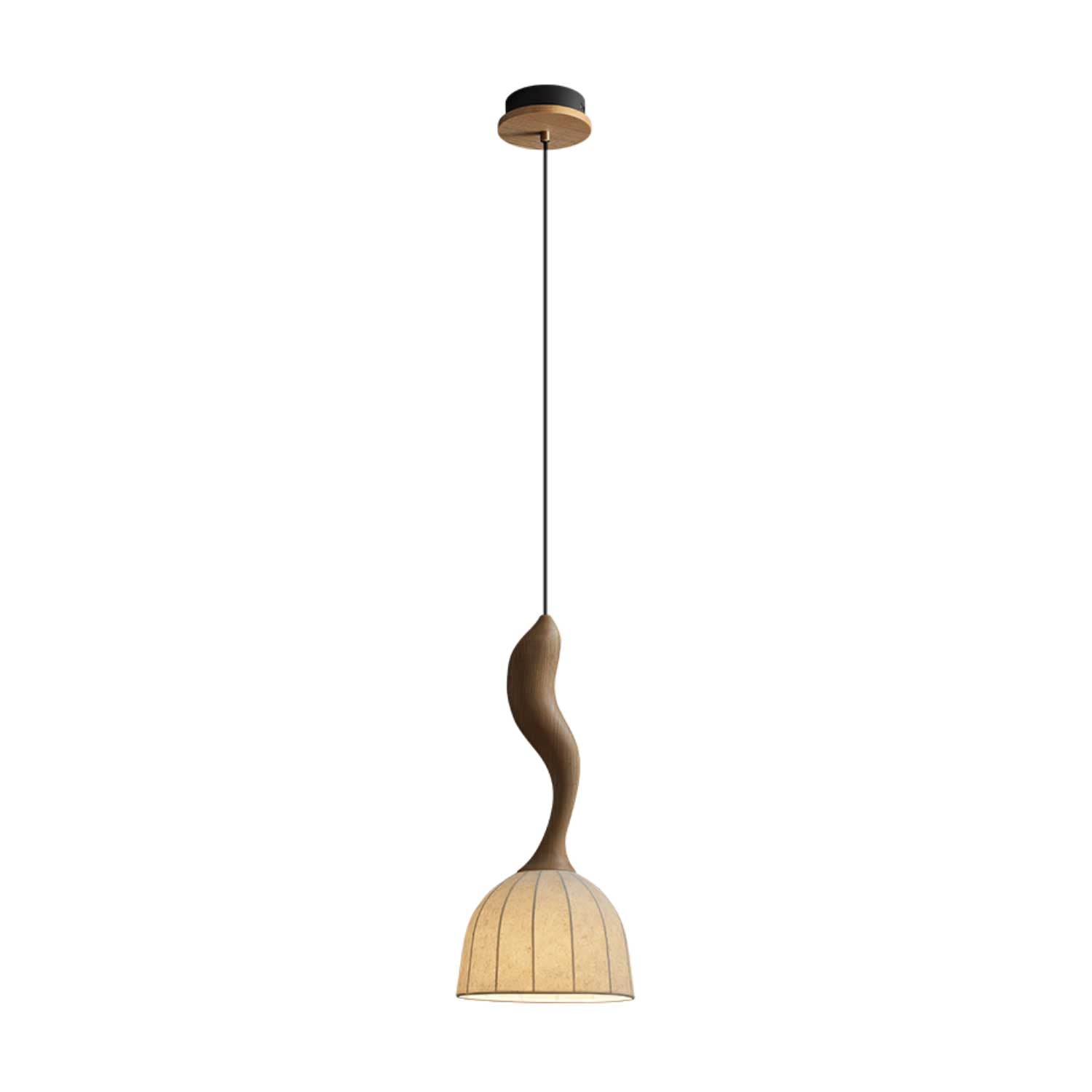 Elowen Twisted Wood Pendant Light - Vakkerlight