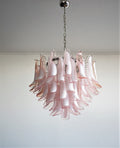 Mid-Century Murano Chandelier | Punto di Luce |  53 Pink Petal Glass