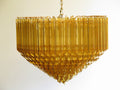 Mid-Century Murano Chandelier | Punto di Luce |  265 Yellow Prism Glass