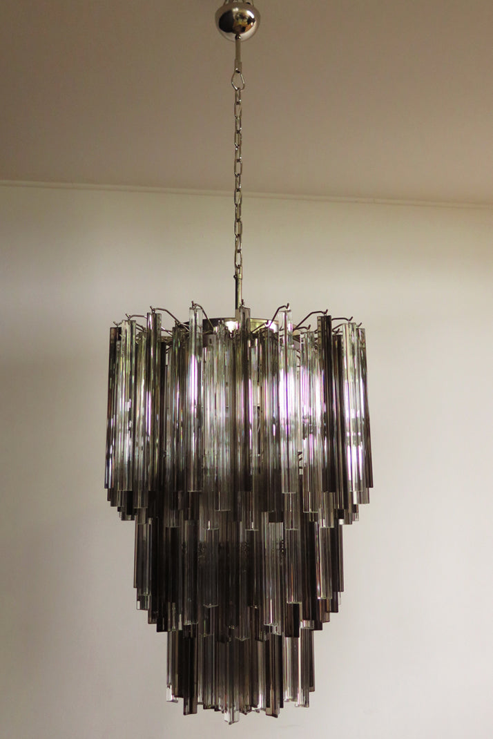 Mid-Century Murano Chandelier | Punto di Luce |  184 Multicolored Prism Glasses