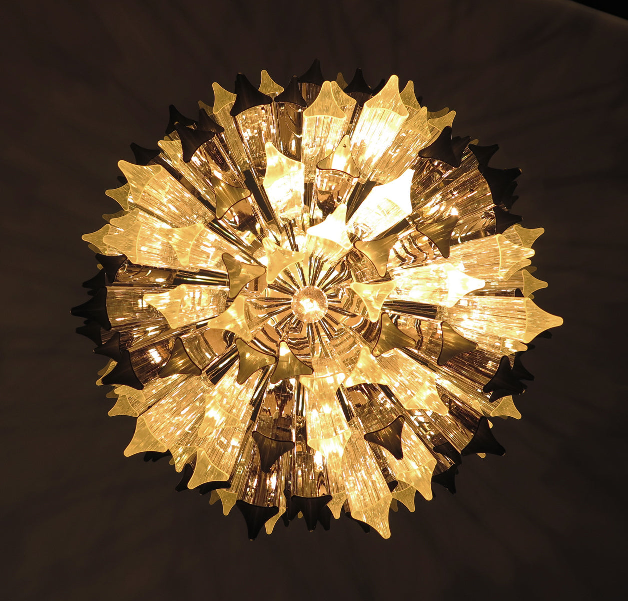 Mid-Century Murano Chandelier | Punto di Luce |  184 Multicolored Prism Glasses