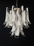 Mid-Century Murano Chandelier | Punto di Luce |  26 Clear Petal Glass