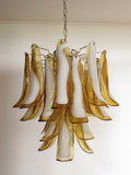 Mid-Century Murano Chandelier | Punto di Luce |  26 Yellow Petal Glass