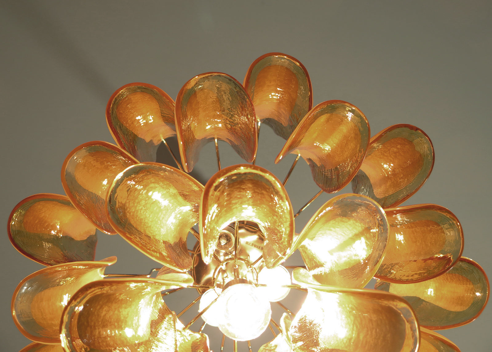 Mid-Century Murano Chandelier | Punto di Luce |  26 Yellow Petal Glass