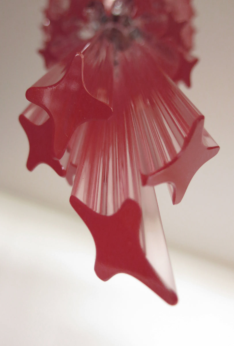 Mid-Century Murano Chandelier | Punto di Luce |  86 Pink Prism Glass