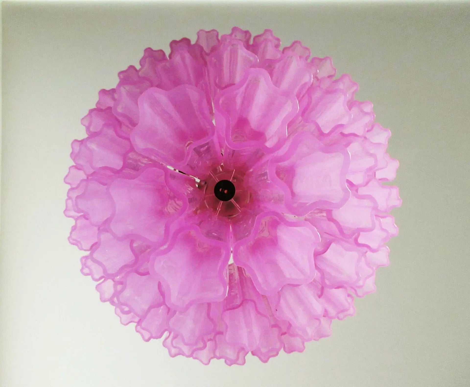 Mid-Century Murano Chandelier | Punto di Luce |  78 Pink Glass Tubes