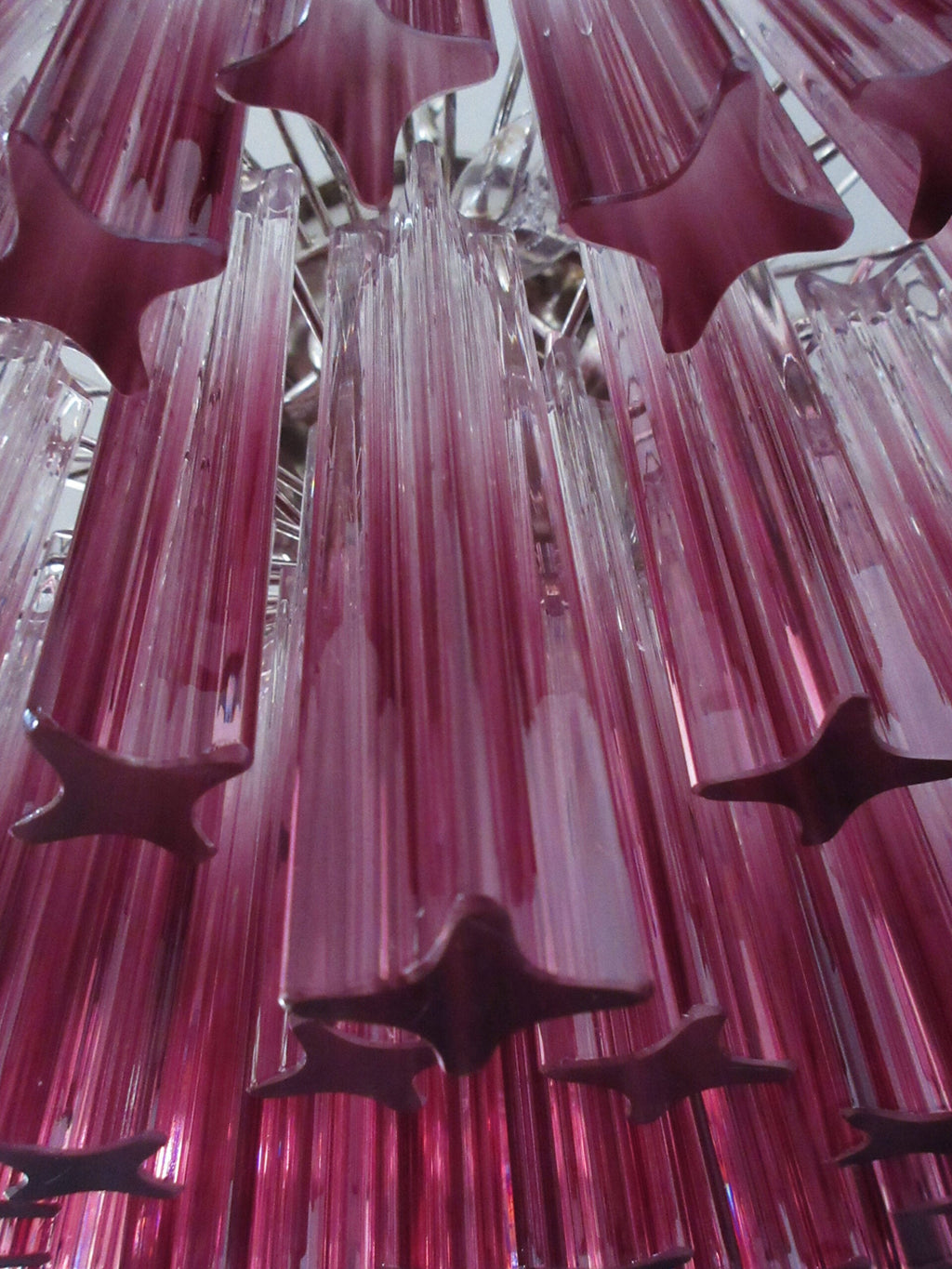 Mid-Century Murano Chandelier | Punto di Luce |  107 Purple Prism Glass