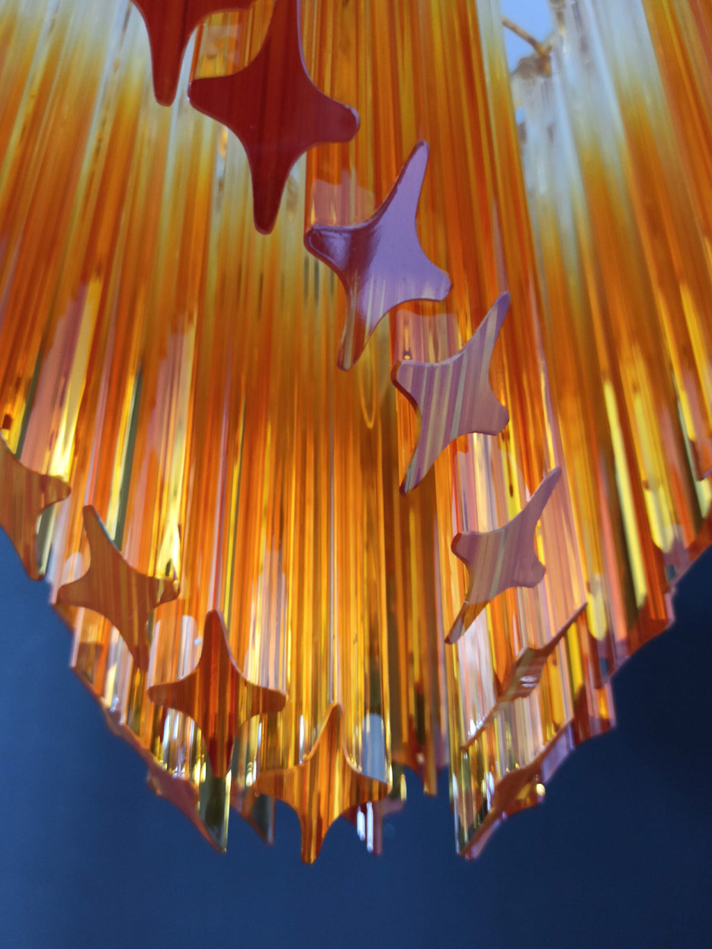 Murano-Kronleuchter aus der Mitte des 20. Jahrhunderts | Punto di Luce | 114 Gradualy Yellow Prism Glass