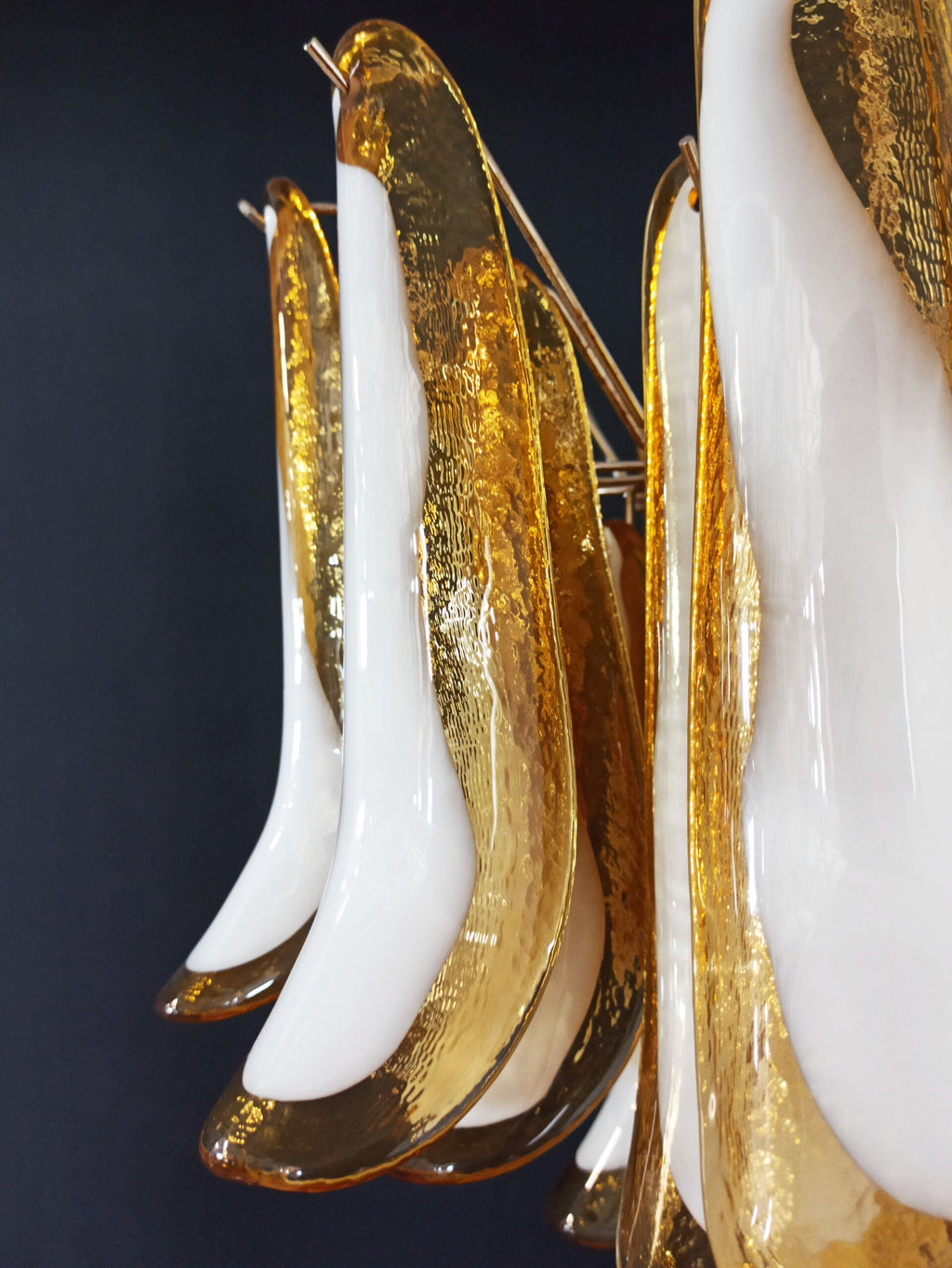 Mid-Century Murano Chandelier | Punto di Luce |  36 Yellow Petal Glass