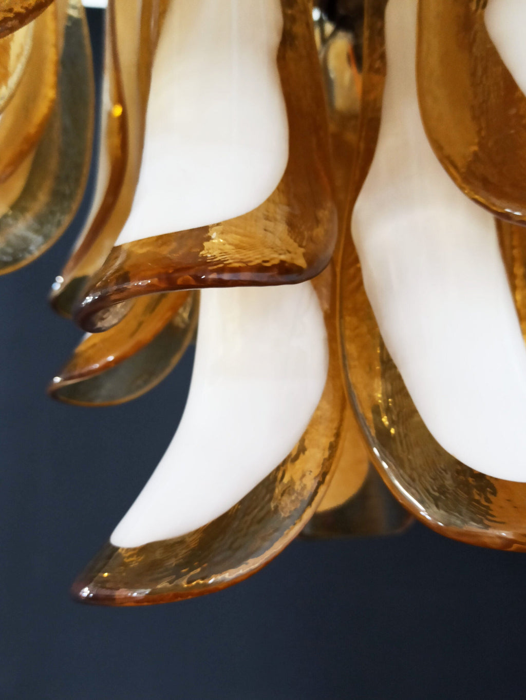Mid-Century Murano Chandelier | Punto di Luce |  36 Yellow Petal Glass