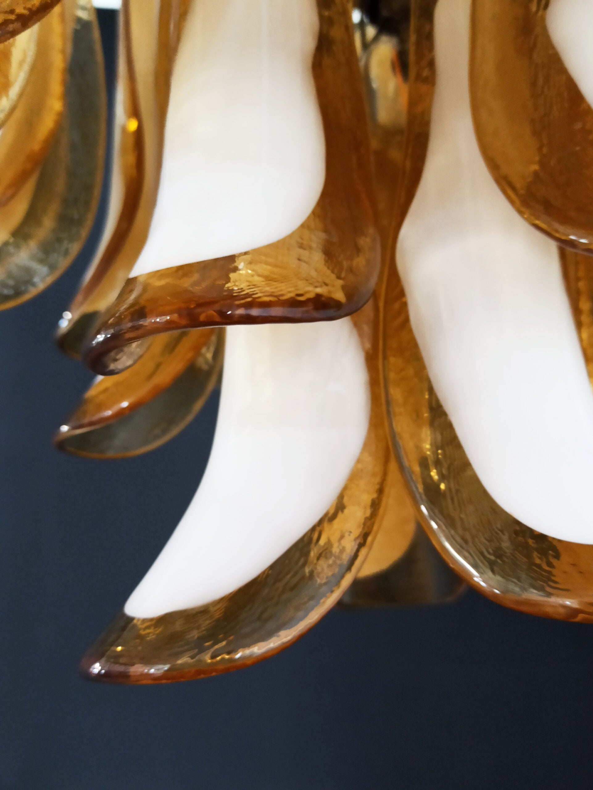 Mid-Century Murano Chandelier | Punto di Luce |  36 Yellow Petal Glass