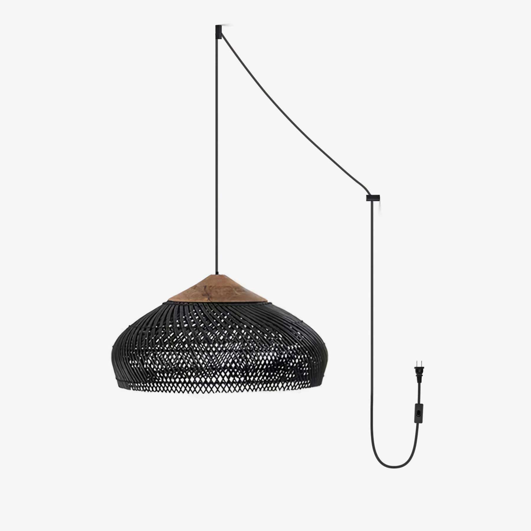 Braided Rattan Swag Pendant Lamp - Vakkerlight