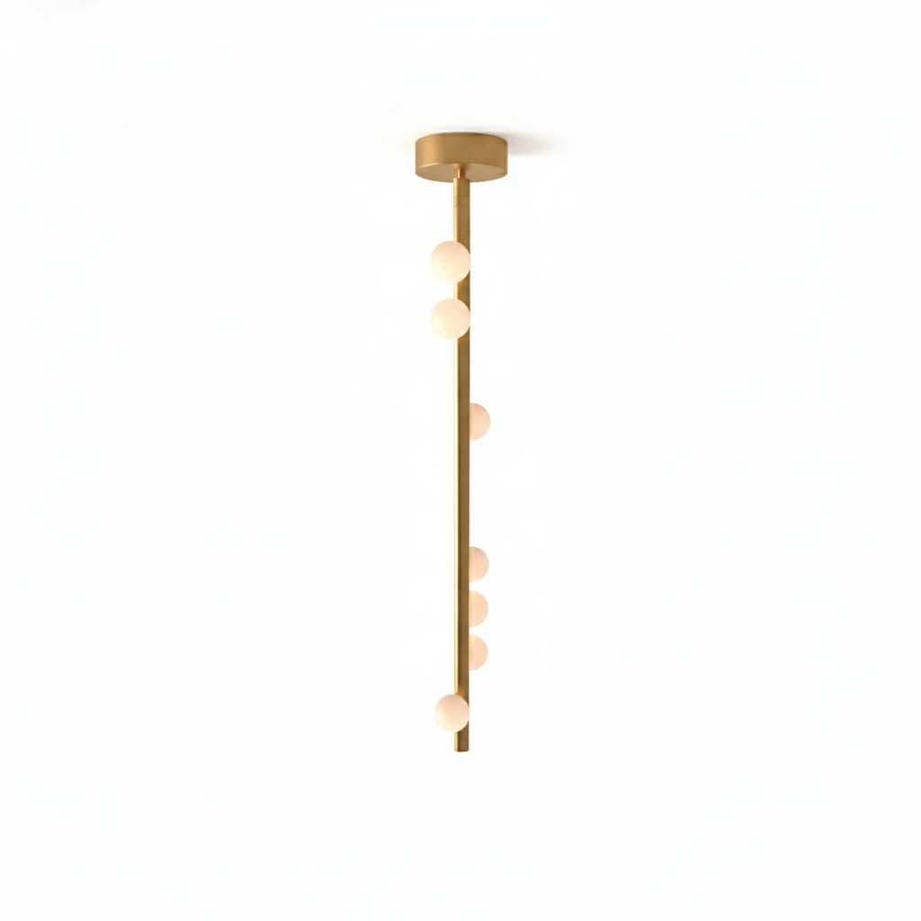 Brass Glass Drop Chandelier - Vakkerlight