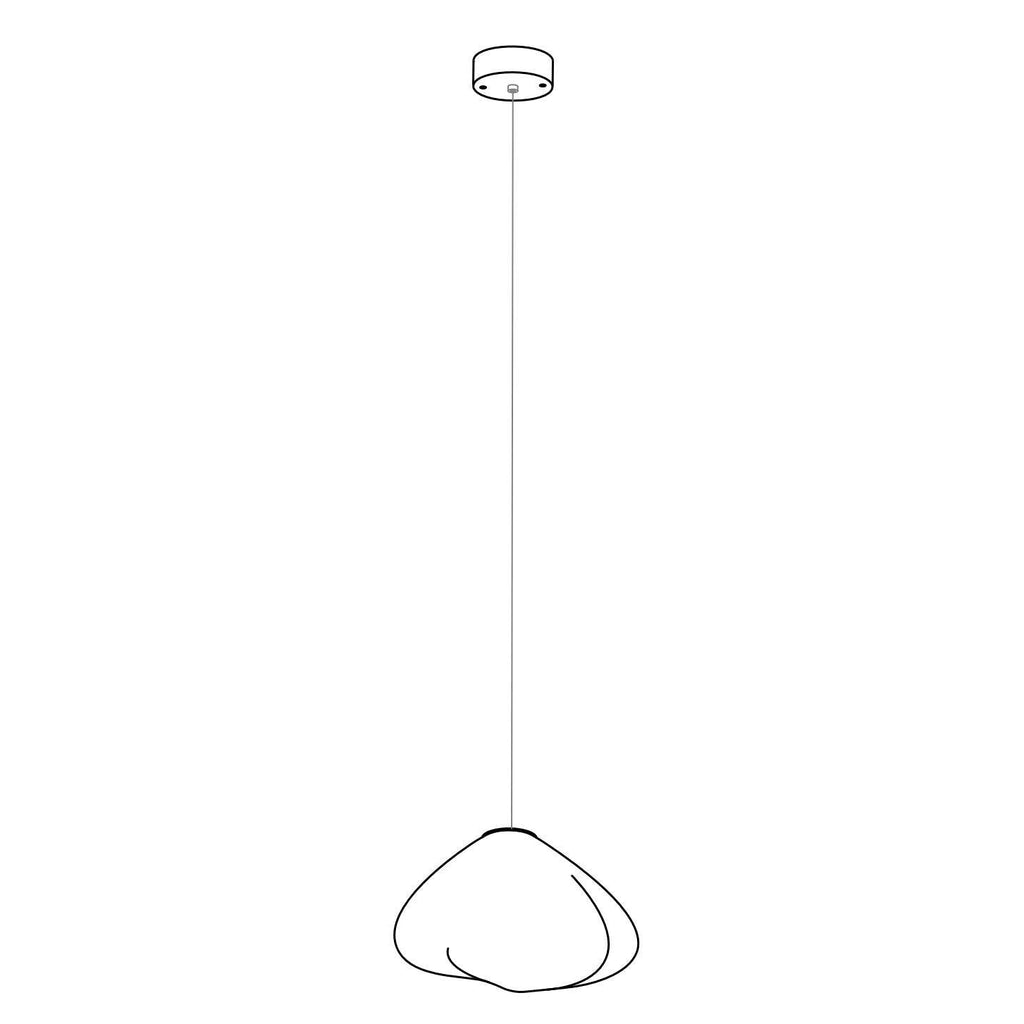 Lampă suspendată din plasă de sticlă suflată