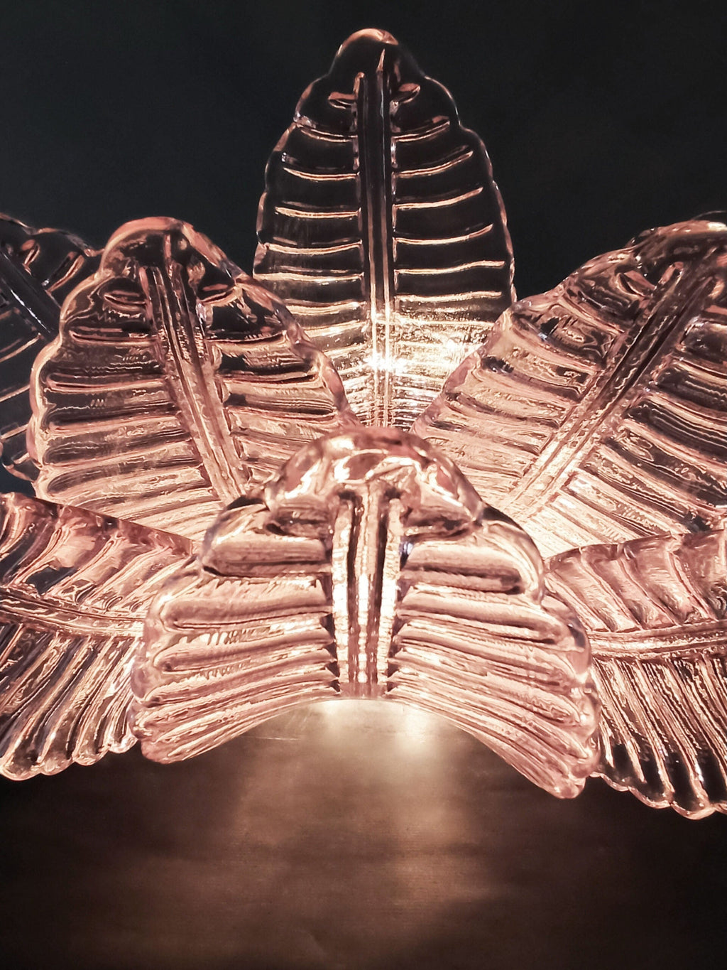 Mid-Century Murano Wall Lamp | Punto di Luce |  10 Pink Felci Glass | Punto di Luce |  1 Pair