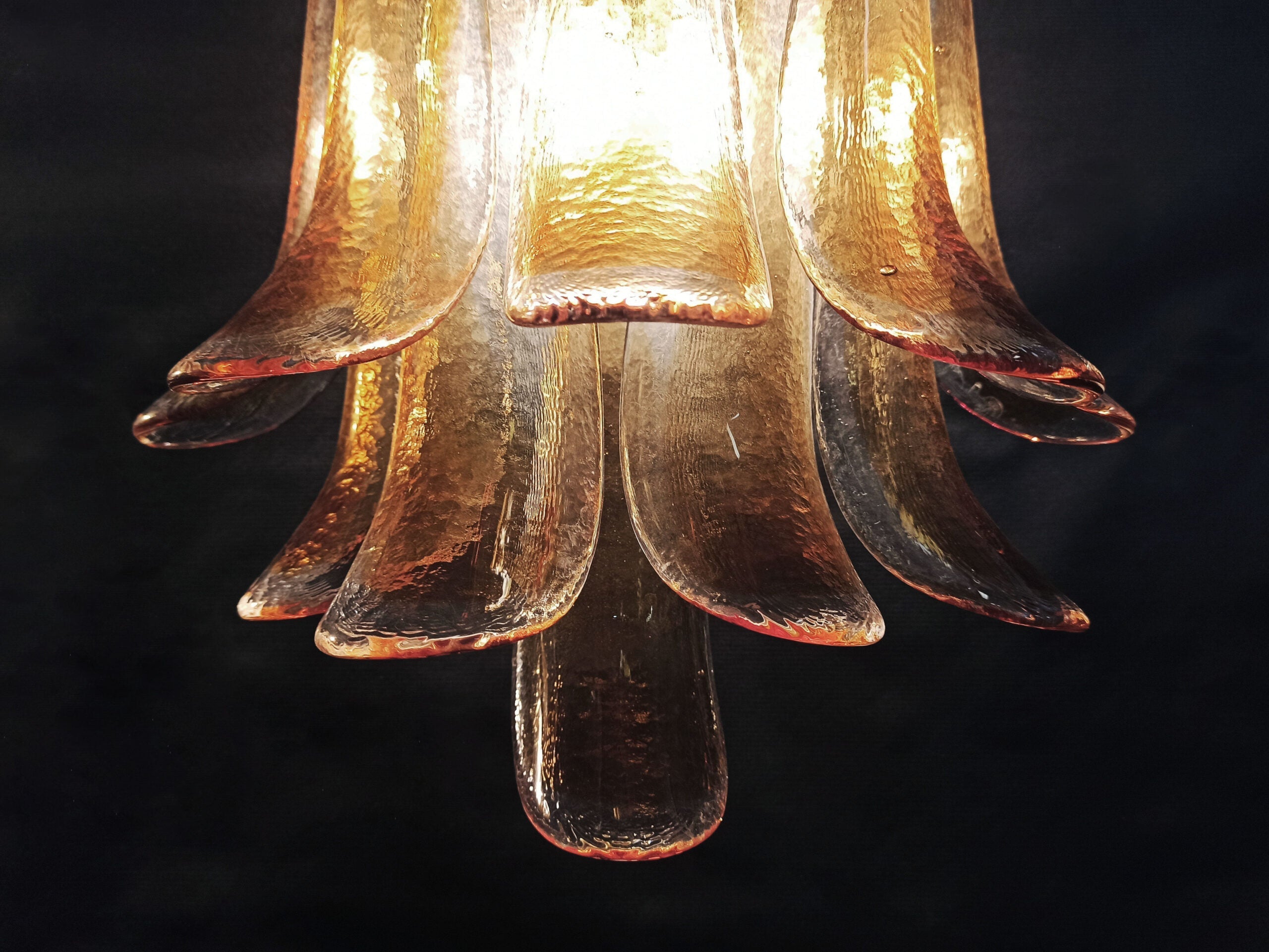 Mid-Century Murano Wall Lamp | Punto di Luce |  10 Yellow Petal Glass | Punto di Luce |  1 Pair
