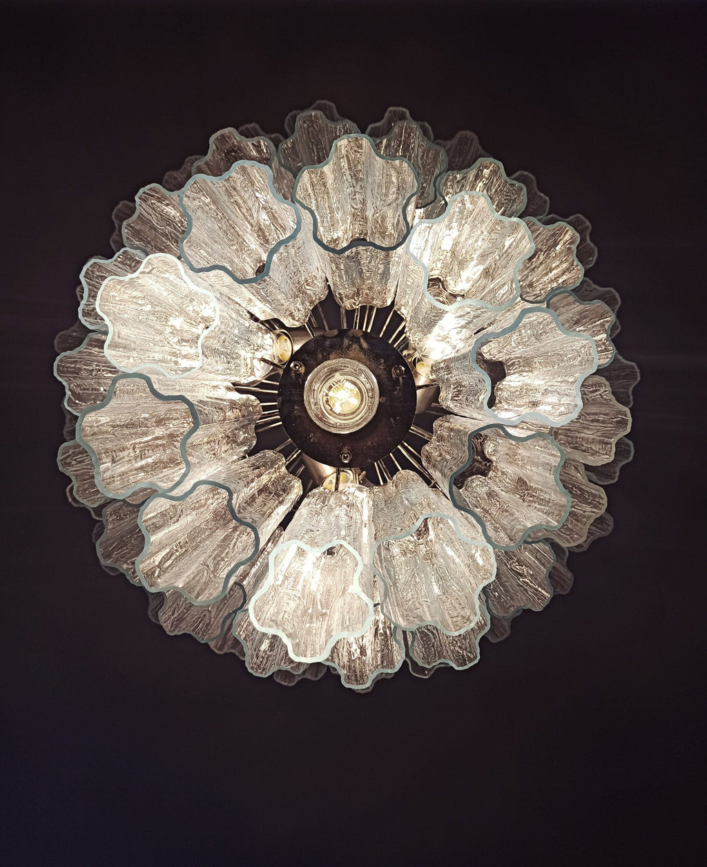 Mid-Century Murano Chandelier | Punto di Luce |  52 Clear Glass Tubes