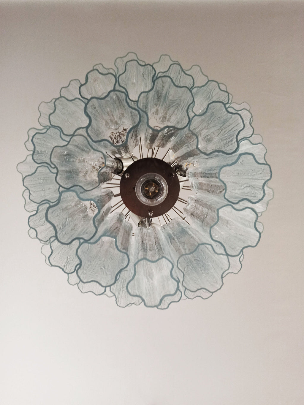 Mid-Century Murano Chandelier | Punto di Luce |  52 Clear Glass Tubes