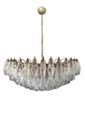 Mid-Century Murano Chandelier | Punto di Luce |  185 Iridescent Poliedri Glass