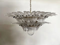 Mid-Century Murano Chandelier | Punto di Luce |  58 Clear Palmette Glass