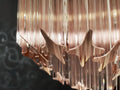 Mid-Century Murano Chandelier | Punto di Luce |  60 Pink Prism Glass