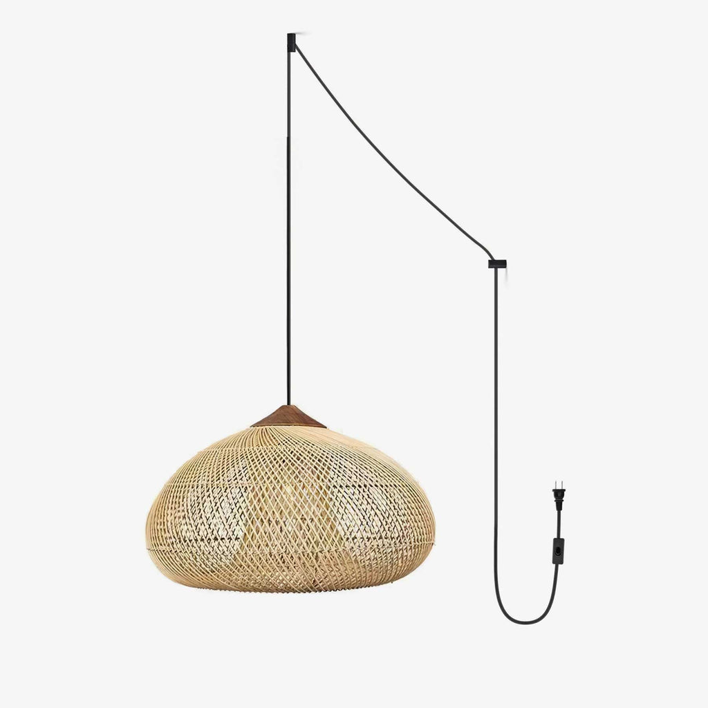 Braided Rattan Swag Pendant Lamp - Vakkerlight