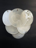 Mid-Century Murano Wall Lamp | Punto di Luce |  10 Alabaster White Disk Glass | Punto di Luce |  1 Pair