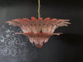 Mid-Century Murano Chandelier | Punto di Luce |  58 Pink Palmette Glass