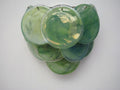 Mid-Century Murano Wall Lamp | Punto di Luce |  10 Alabaster Green Disc Glass | Punto di Luce |  1 Pair