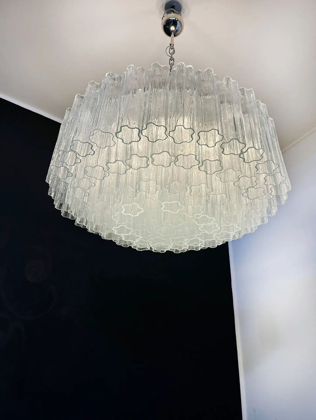 Mid-Century Murano Chandelier | Punto di Luce |  101 Clear Glass Tubes