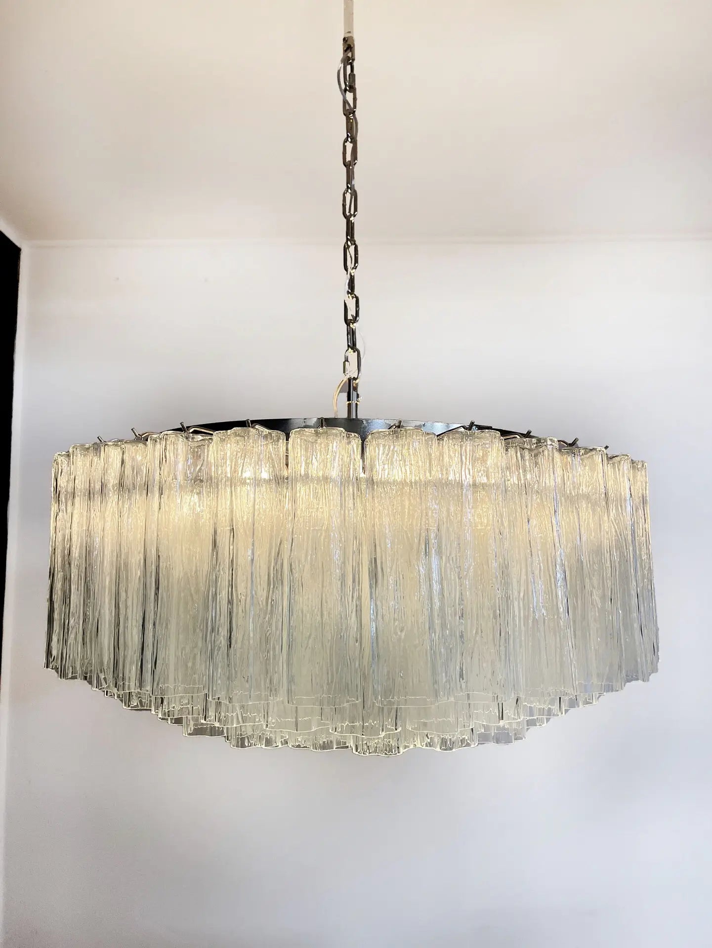 Mid-Century Murano Chandelier | Punto di Luce |  101 Clear Glass Tubes