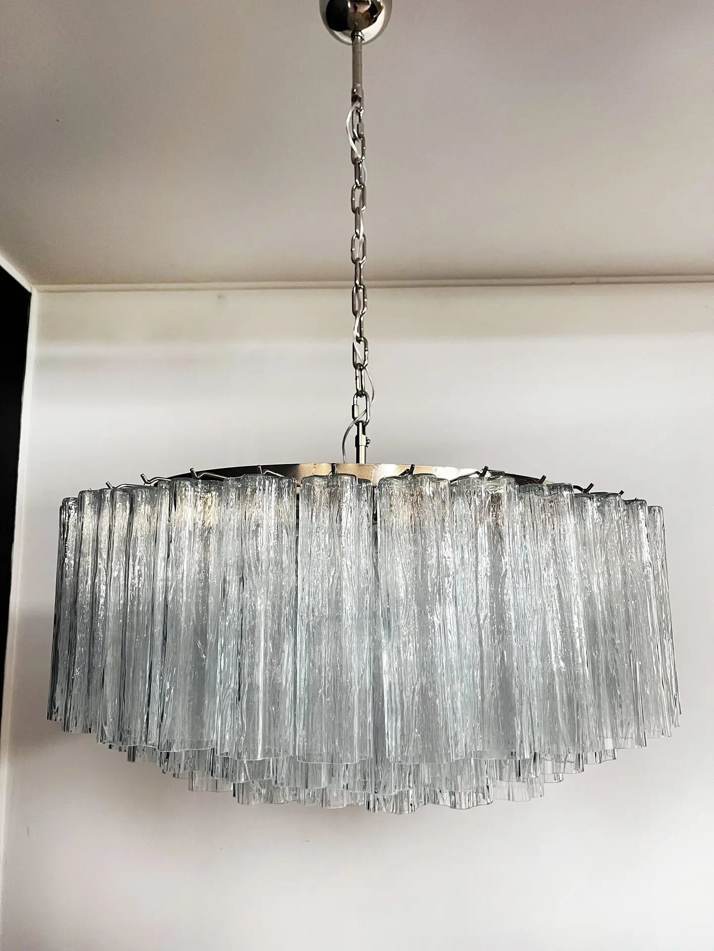 Mid-Century Murano Chandelier | Punto di Luce |  101 Clear Glass Tubes
