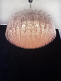Mid-Century Murano Chandelier | Punto di Luce |  101 Pink Glass Tube