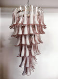 Mid-Century Murano Chandelier | Punto di Luce |  83 Pink Petal Glass