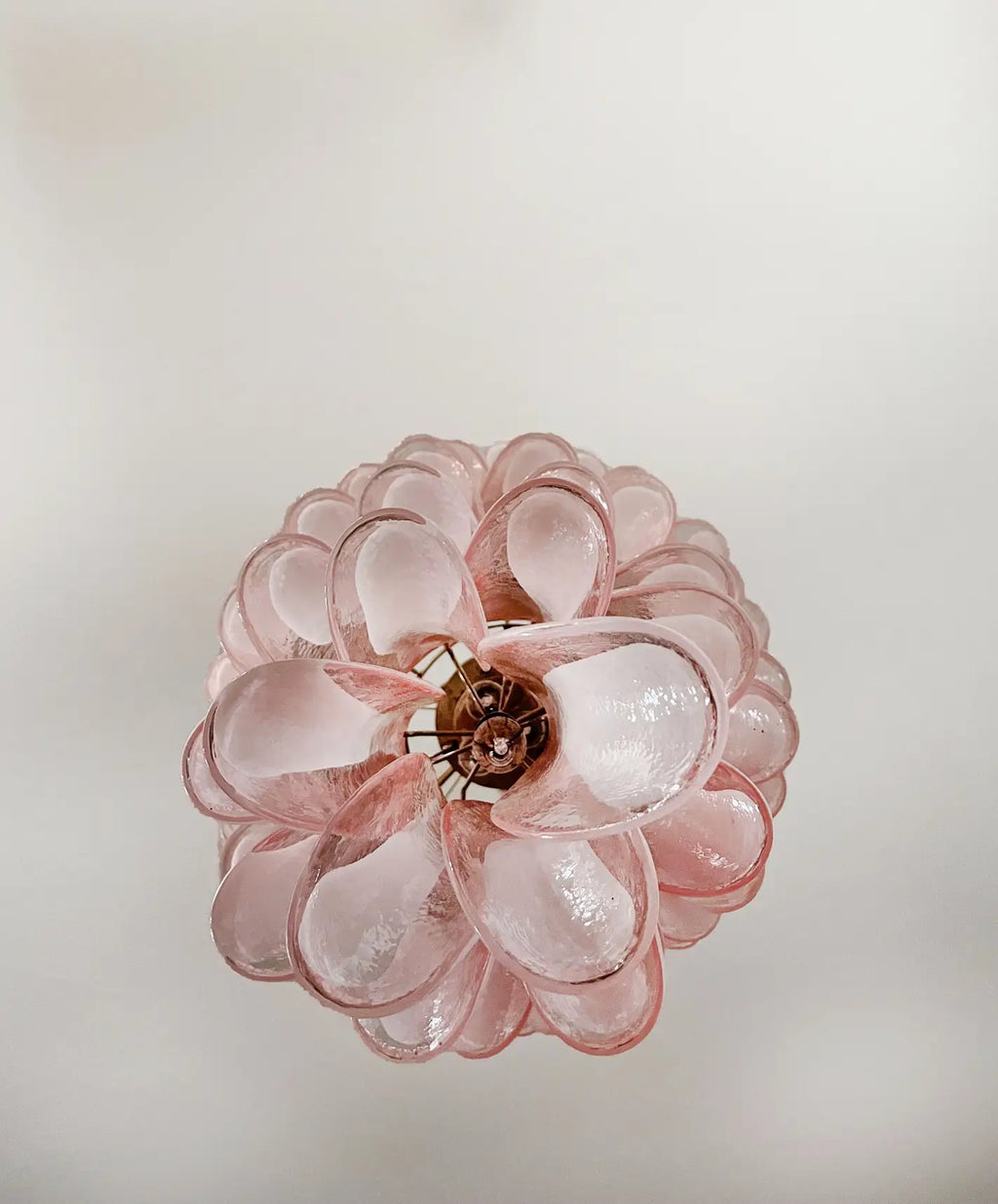 Mid-Century Murano Chandelier | Punto di Luce |  83 Pink Petal Glass