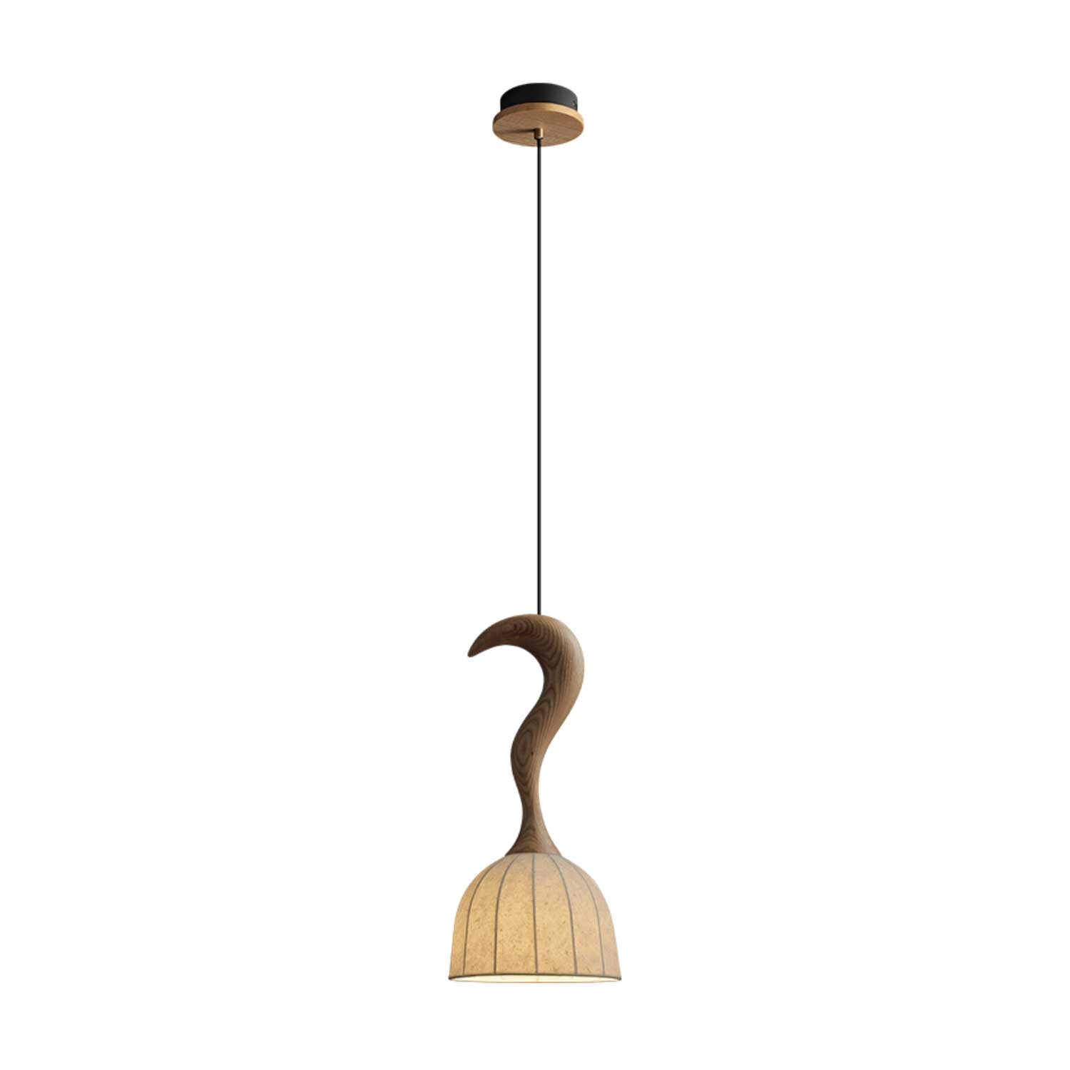 Elowen Twisted Wood Pendant Light - Vakkerlight